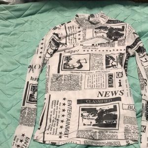 Sheer news undershirt